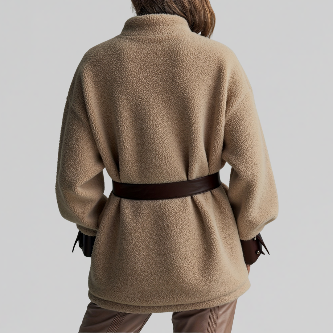 Betty | Women's Oversized Sherpa Button-Down Jacket