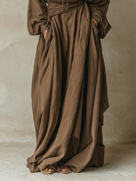 Summer | Women's Hooded Wrap Maxi Dress