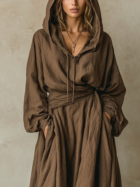 Summer | Women's Hooded Wrap Maxi Dress
